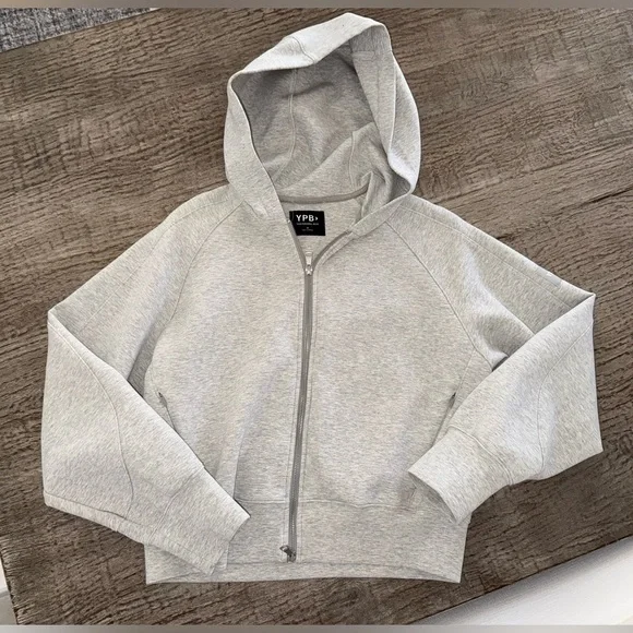 Abercrombie & Fitch YPB jogger hoodie sweat set top size medium bottoms XS Short - Picture 2 of 9